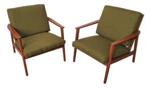 Vintage Scandinavian Style Lounge Chairs, 1950s, Set of 2