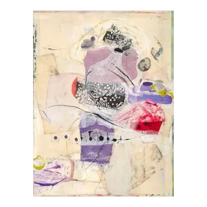 Contemporary Abstract Collage, Encaustic, Charcoal and Ink on Panel Painting "Anything You Lose Comes Round in a Different Form" by Tracey Adams