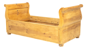 English Pine Sleigh Bed Frame