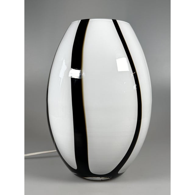 Vintage 1970s/80s Glass Table Lamp by Volux, Italy Item: Table Lamp Manufacturer: Volux, Italy Condition: Good Age: Circa...