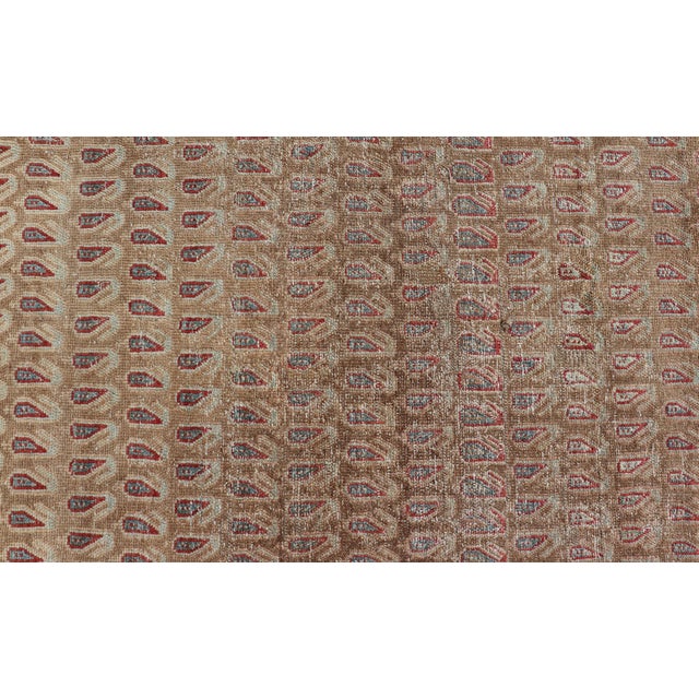 Antique Malayer Runner With All-Over Paisley Design in Red, Brown, and Blue 3'4 X 7'4 For Sale - Image 9 of 12