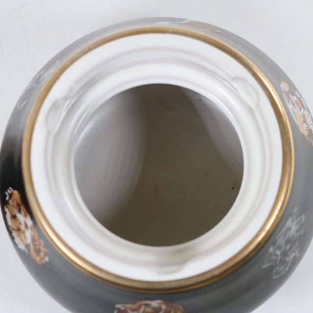 Vintage Mid-Century English Denby Cross Keys Sporting Dog Ceramic Tobacco Humidor Jar For Sale - Image 11 of 16