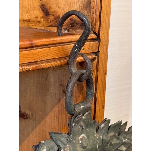19th Century Tole Laurel Wreath Trade Sign For Sale - Image 5 of 6