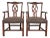 Kindel Furniture Georgian Carved Mahogany Armchairs, Pair For Sale