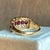 Early 20th Century Edwardian Ruby and Diamond Ring in 18k Gold Size 7.5 For Sale In Madison - Image 6 of 11