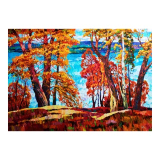 Artist Andrei Sitsko "A Big River" Modern Original Painting For Sale