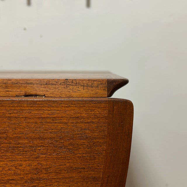 Ca. 1960s Arne Vodder for Sibast Model 227 Drop Leaf Danish Teak Dining Table For Sale - Image 10 of 12