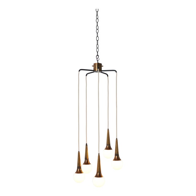 1950s Cascading Chandelier by Stilnovo For Sale