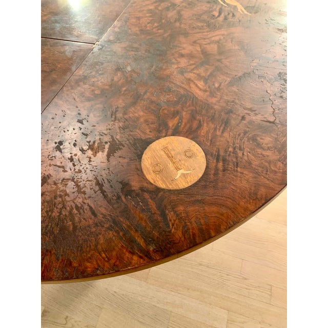 Art Deco Dining Table with Marquetry in the style of Jacques Emile Ruhlmann, 1920s For Sale - Image 3 of 18