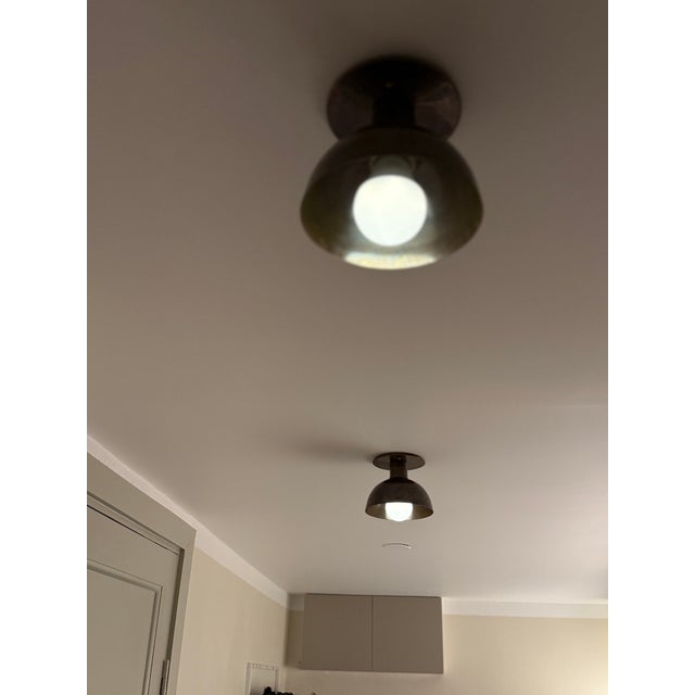 Kitchen Spotlights with Brown Shades and Brass Fittings, 2010s, Set of 2 For Sale - Image 11 of 12