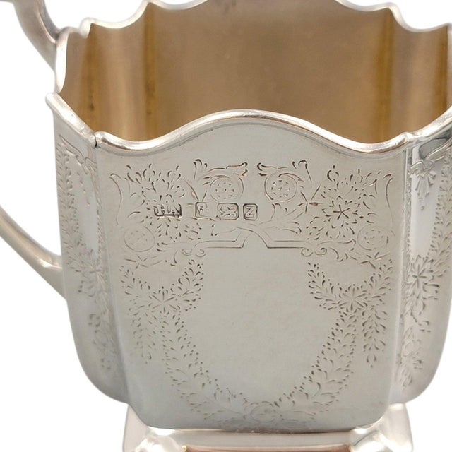 Victorian Sterling Silver Tea Service from Atkin Brothers, Sheffield, 1892, Set of 4 For Sale - Image 5 of 18