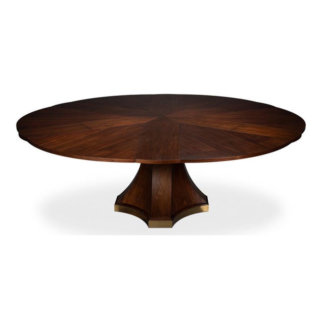 Large Art Deco Style Walnut Dining Table For Sale In Raleigh - Image 6 of 11