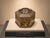 A charming vintage hand-hammered brass incense censer featuring a hexagonal form, pierced quatrefoil ventilation motifs,...