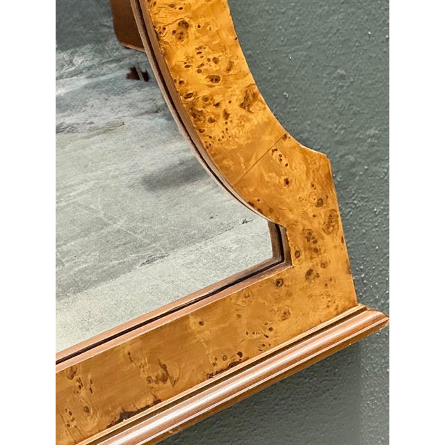 Vintage Burl Wood Marquetry Wall Mirror For Sale - Image 15 of 18
