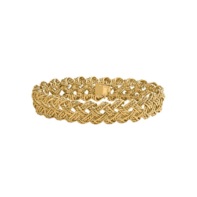 Late 20th Century Bocheron Two-Piece Necklace and Bangle Set in 18 Karat Yellow Gold 165 Grams For Sale - Image 10 of 18