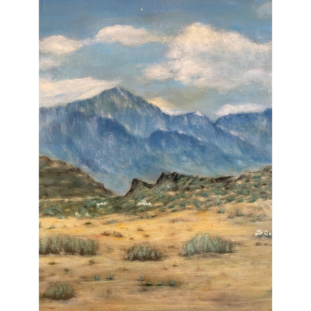 American Vintage Painting of Desert Landscape - Signed For Sale - Image 3 of 6