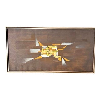 Jack Amoroso, Mid-Century Modern Abstract Painting, 1960's Signed Vintage Piece For Sale