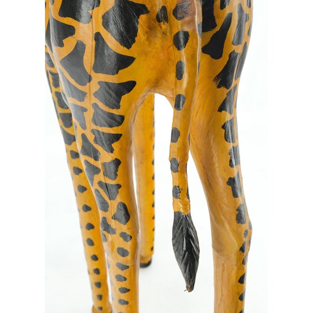 Large Tooled Leather Sculpture of a Giraffe For Sale - Image 16 of 16