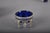 Antique Silver-Mounted Cobalt Blue Glass Condiment Set, 1900, Set of 7 For Sale - Image 10 of 18