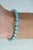 Cushion Cut 18.1 Ct Turquoise Prong Set Tennis Bracelet in 925 Sterling Silver For Sale - Image 6 of 12