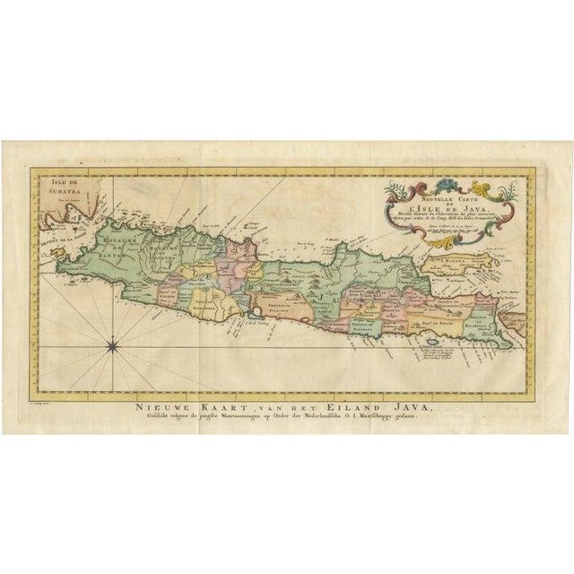 Antique Map of Java, 1770 For Sale - Image 5 of 5