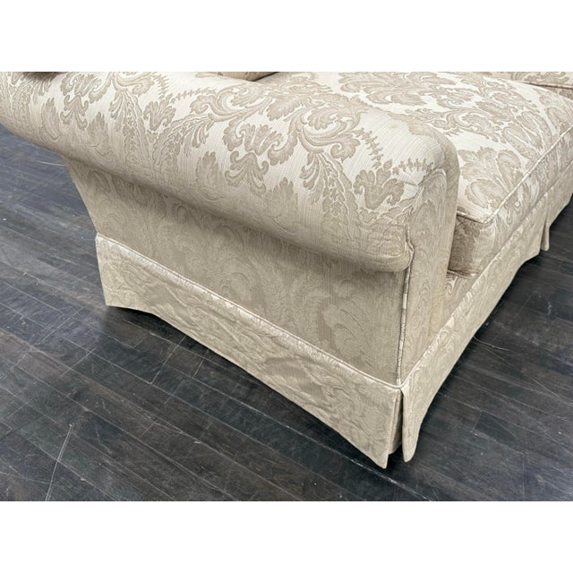 Henredon Schoonbeck Collection Damask Sofa For Sale - Image 9 of 12