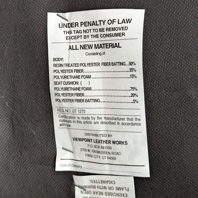 Red Viewpoint Leather Works Classic Leather Loveseat With Rolled Arms and Stud Accents For Sale - Image 8 of 8