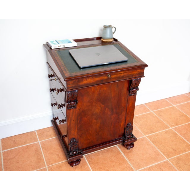 Regency Davenport Desk in Flame Mahogany by William Freeman, 1830s For Sale - Image 13 of 18