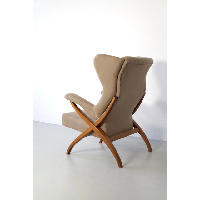 Beige Italian Fiorenza Armchair by Franco Albini for Arflex, 1952 For Sale - Image 8 of 17