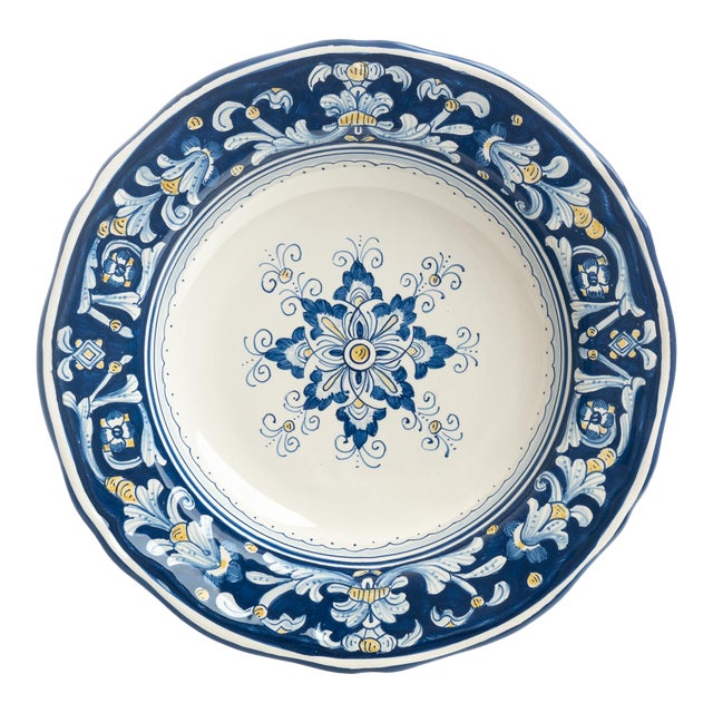 Pasta/Soup Bowl, Full Design, Antico Deruta For Sale