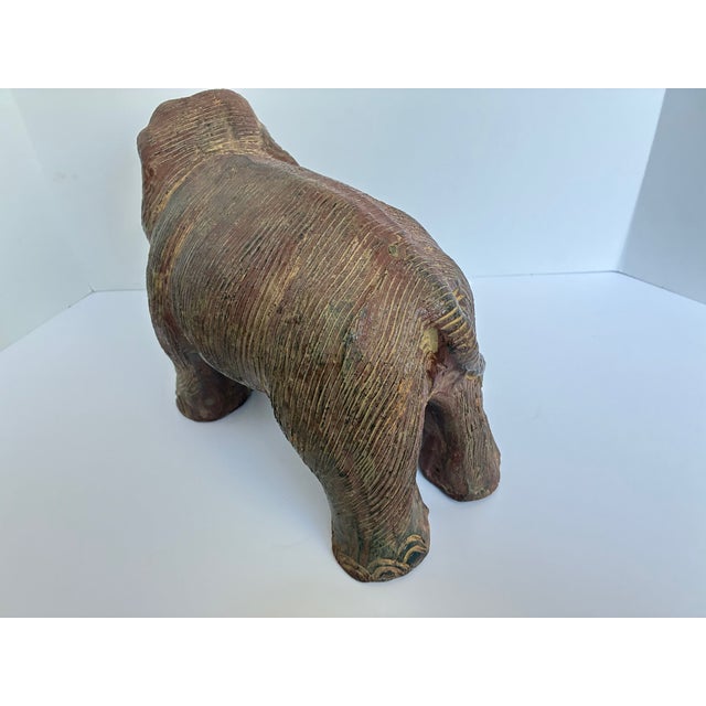 Vintage Terracotta Asian Elephant Decorative Statue | Garden Statuary For Sale - Image 9 of 12