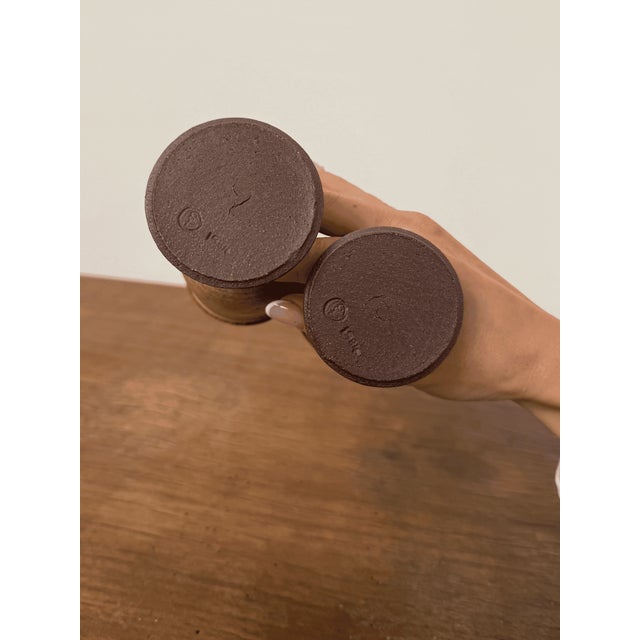 Danish Goblets in Pottery Stoneware, 1984, Set of 2 For Sale - Image 3 of 7