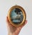 Vintage oval framed landscape wall hanging. Made in Italy. G. Vanghi. Minor age wear. Ready to hang.