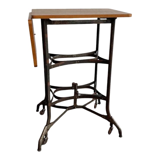 Industrial "Uhl Art Steel" Tall Task Desk by Toledo For Sale