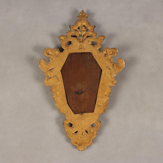Small Carved Gilded Mirrors, Set of 3 For Sale - Image 12 of 13