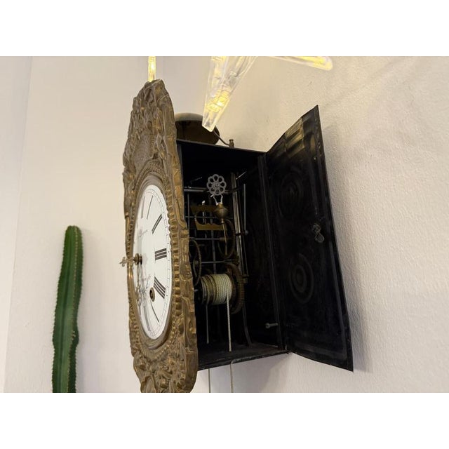 Comtoise Wall Clock by H. Piquant, France For Sale - Image 6 of 15