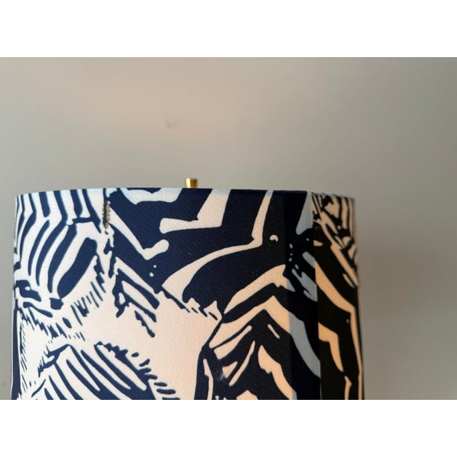 Late 20th Century Nautical Brass Column Table Lamp For Sale In Charleston - Image 6 of 10