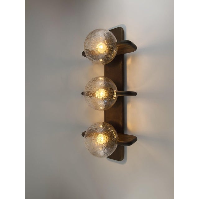 Vintage Three-Glass Globe Wall Light from Kaiser Leuchten, 1960s For Sale - Image 16 of 18