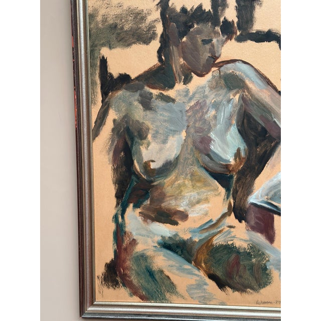 Mats Rehnman, Nude Study, 1984, Oil Painting on Panel, Framed For Sale - Image 10 of 18