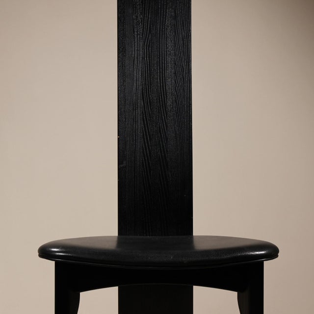 Black Sculptural Iris Chairs by Bob van den Berghe for Tranekaer, Denmark, 1980s, Set of 4 For Sale - Image 8 of 18