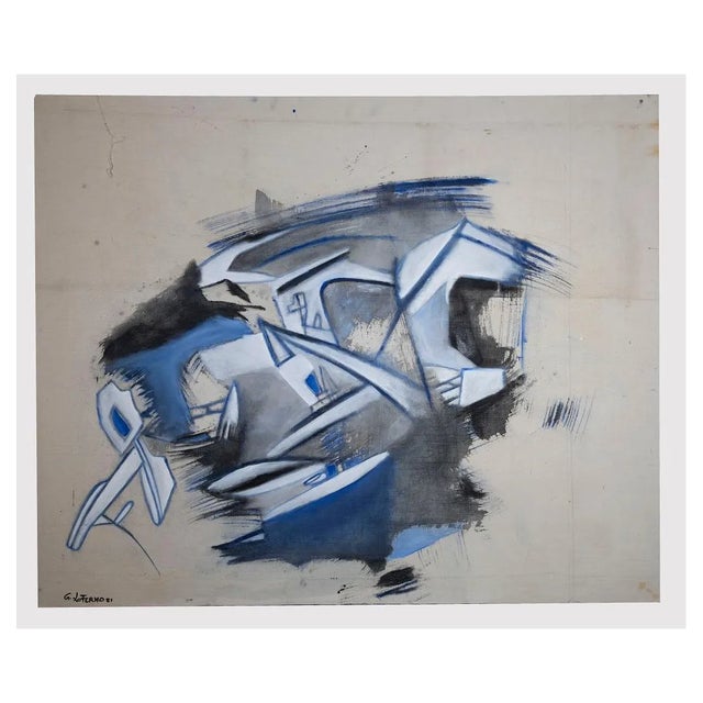 Giorgio Lo Fermo, Post-Informale I, Original Oil On Canvas by Giorgio Lo Fermo, 2021 For Sale