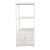 Small Asian Etagere With Lower Cabinet in Fresh White Lacquer For Sale