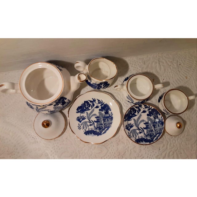Vintage Harrod's Blue Willow Miniature Tea Set 6 Pieces Chairish
