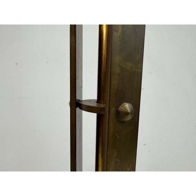 Metal Mid-Century Modern Brass Floor Lamp with Tripod Base from Maison Jansen, 1960s For Sale - Image 7 of 17