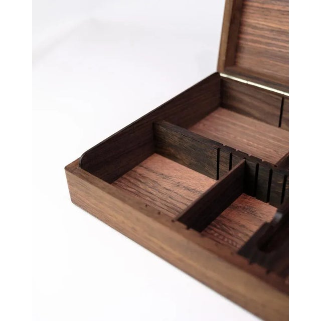 Provinsbanken Storage Box in Rosewood with Silver Inlay, 1960s For Sale - Image 11 of 13