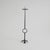 This wrought iron standing candle holder presents a striking, architectural silhouette. The floor-standing design features...