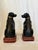 Pair of Vintage Hand-Painted Black Labrador Retriever Bookends Handsome vintage pair of seated Black Labrador Retriever...