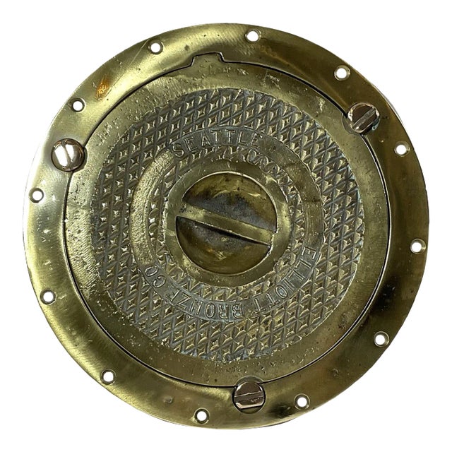 Brass Deck Passage Plate by Elliott Bronze For Sale