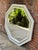 Postmodern 1980’s White Lacquered Faux Bamboo & Brass Hexagonal Wall Mirror -Newly Painted For Sale - Image 3 of 11