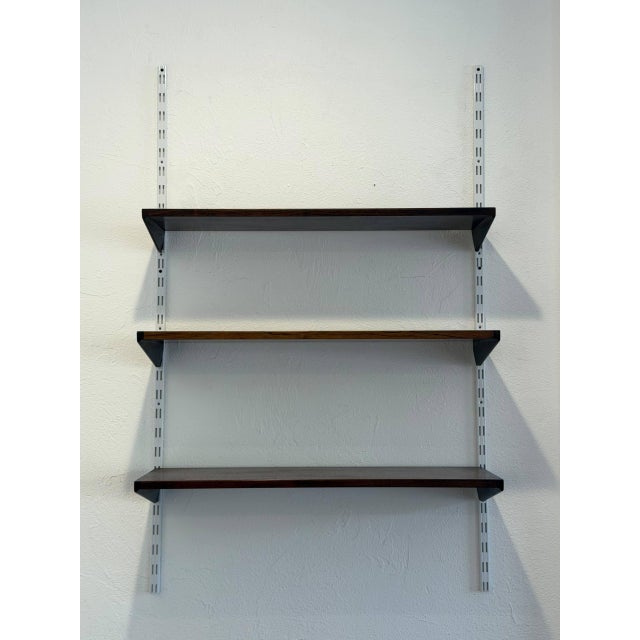 Danish Rosewood Wall Unit Scandinavian Shelving System in Style of Kai Kristiansen Mid Century For Sale - Image 9 of 11